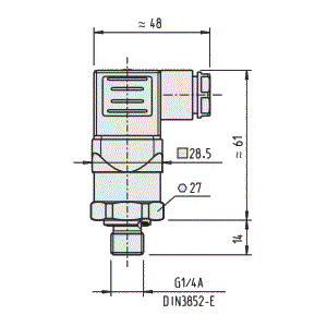 Перетворювач тиску WIKA A-10 (0-10 бар), 4-20 мА, G1/4A | asu.com.ua