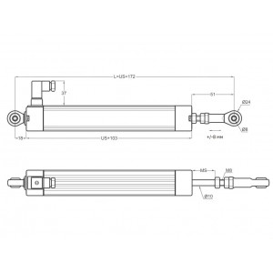 Linear displacement sensor LPC, Opcon