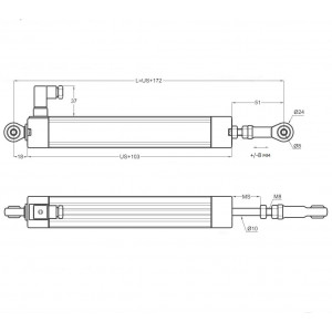 Linear displacement sensor RPH, Opcon