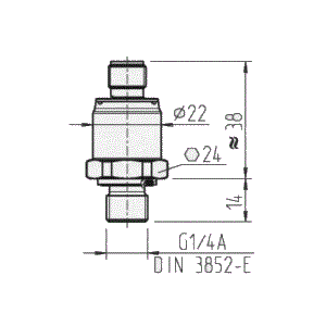 WIKA pressure sensor 0-10 bar 4..20 mA G1/4 connector M12*1 type O-10